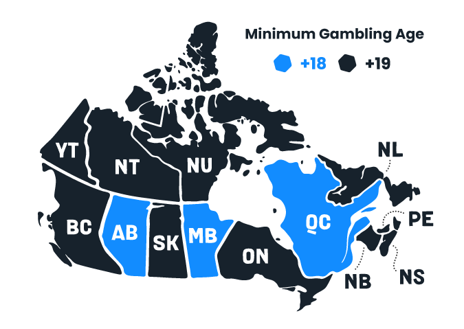 canada gambling age