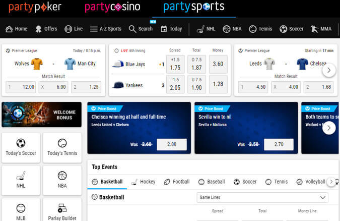 how to bet partysports