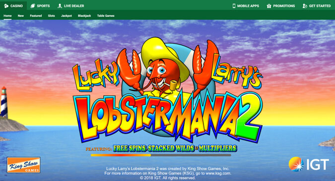 lobstermania 2 slot loading screen